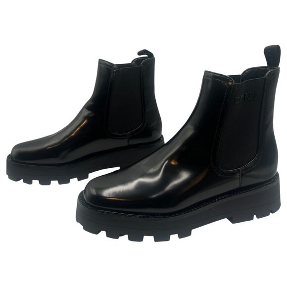 DKNY Senni Chelsea Lug Sole Chunky Platform Ankle Boots Booties Black Size 9 - Picture 7 of 9